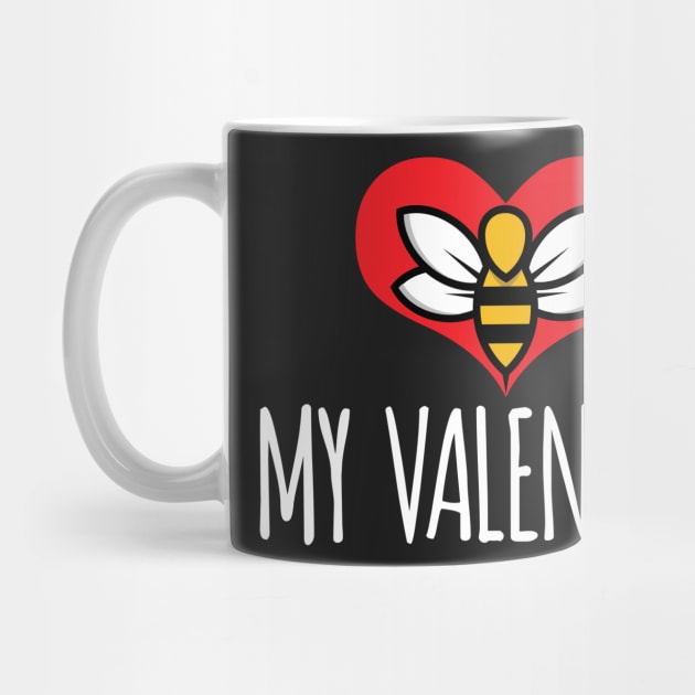 Bee My Valentine cute visual pun Valentine's Day t-shirt by e2productions